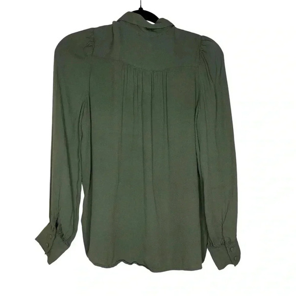 Aritzia Wilfred Josephine Long Sleeve  Puff-sleeve Button Down Blouse Size XS - Picture 10 of 12